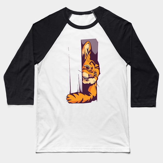 Cat Baseball T-Shirt by LR_Collections